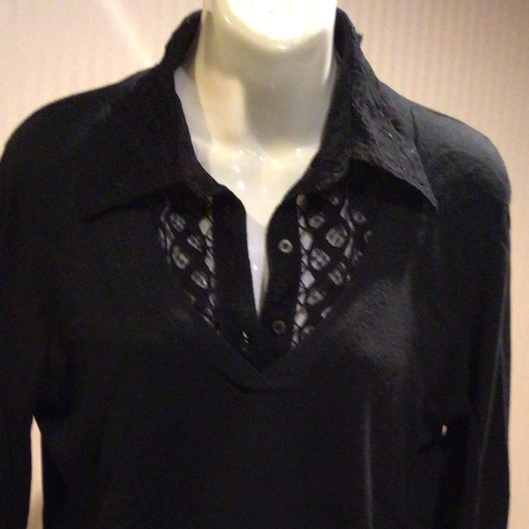 Black wool long sleeve pullover style top Preloved - Picture 6 of 6